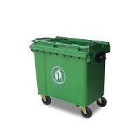ราคา ถังขยะติดล้อ ถังขยะขนาดใหญ่ สีเขียว จุ1100 ลิตร แฮปปี้มูฟ 3MH-H4-PG-1100L สีเขียว 104x135x129cm (Y092090)
