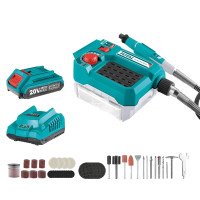 ราคา TOTAL ชุดเครื่องเจียรพิมพ์มินิใช้แบตเตอรี่ 20V รุ่น TMGLI20011 พร้อมอุปกรณ์ 40 ชิ้น (YA25175)