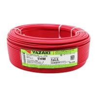 ราคา สายไฟ ยาว 100 เมตร สีแดง yazaki 60227 IEC01THW1x2.5R ชิ้น (YD05206)