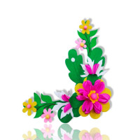 ราคา ดอกไม้จัดบอร์ดไซส์เล็ก ดอกไม้ตกแต่งมุมบอร์ด#B3(NCT) (YA22889)