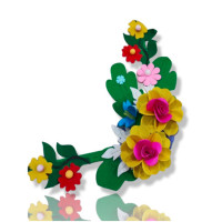 ราคา ดอกไม้จัดบอร์ดไซส์เล็ก ดอกไม้ตกแต่งมุมบอร์ด#B2(NCT) (YA22885)