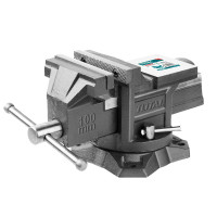 ราคา TOTAL ปากกาจับชิ้นงาน แบบมีแท่น พร้อมฐานหมุน รุ่น THT6146 ขนาด 4 นิ้ว ( Bench Vice ) (Y052166)