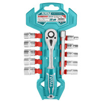 ราคา TOTAL ชุดประแจบ๊อกซ์ 1/4 นิ้ว (ด้ามฟรี + ลูกบ๊อกซ์) รุ่น THT14114126 (12 ชิ้น/ชุด) (YA25526)