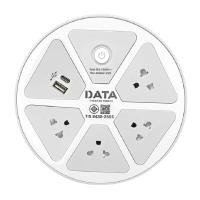 ราคา DATA รางปลั๊กไฟ มอก. 4 ช่อง 1 สวิตช์ 2 USB รุ่น APUC4624 สีขาว สายไฟยาว 5 เมตร (8091135)