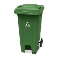 ราคา ถังขยะติดล้อ ฝาเรียบพร้อมเท้าเหยียบ Octopus RB-24MF สีเขียว 240 ลิตร (Y018075)