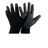 ราคา PKP ถุงมือไนล่อนเคลือบPU ป้องกันการบาดระดับ1 สีดำ ขนาดL แพ็ค10คู่ (YA60051)