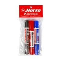 ราคา ปากกาไวท์บอร์ด 2 หัว ตราม้า คละสี (1000891)