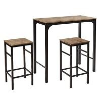 ราคา ชุดโต๊ะบาร์ KASSA รุ่น B01030 สีโอ๊กเข้ม ขนาด 100 x 50 ซม. (Y090271)