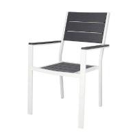 ราคา FONTE เก้าอี้สนามพร้อมที่วางแขน รุ่น YC-051 สีขาว-เทา ขนาด 62x55.5x88.5 ซม. (YB02254)
