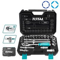 ราคา TOTAL บ๊อกซ์ชุด 25 ชิ้น ขนาด 1/2 นิ้ว รุ่น THT121251 ( Socket Set ) (Y052217)
