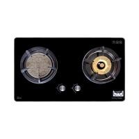 ราคา LUCKY FLAME เตาแก๊สหน้ากระจก แบบฝัง 2 หัวเตา LBG-2802 (Y051710)