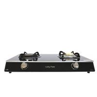 ราคา LUCKY FLAME เตาเเก๊สหัวคู่แบบตั้งโต๊ะ หน้ากระจก AG-2102S(B) (Y051774)