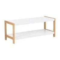 ราคา INDEX LIVING MALL ชั้นวางรองเท้า 2 ชั้น รุ่นลูก้า สีขาว/ธรรมชาติ (YA29532)