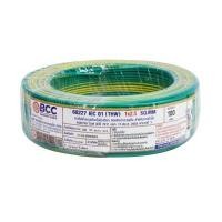 ราคา BCC สายไฟ 60227 IEC 01 THW 1X2.5 SQ.MM. ยาว 100 เมตร สีเขียวคาดเหลือง (YD08863)