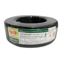 ราคา CTW สายไฟ IEC 01 THW 1x6 ยาว 100 เมตร สีดำ (YD09194)
