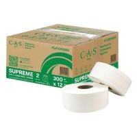 ราคา CAS PRO กระดาษชำระม้วนใหญ่ 2 ชั้น ยาว 300 เมตร (12 ม้วน/ลัง) (0A00707)