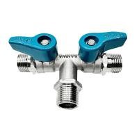 ราคา SANWA มินิบอลวาล์ว 3 ทาง 2 วาล์ว รุ่น BV15 3W2V B100 ขนาด 1/2 นิ้ว (YC13359)