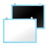 ราคา ไวท์บอร์ดแม่เหล็ก2 WH+BK Board ขอบสีฟ้า 30x40cm มุนเกียว PMB-131BL 30x40cm แผ่น (Y084810)