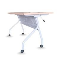 ราคา CENTURY โต๊ะพับอเนกประสงค์ โต๊ะประชุมมีล้อเลื่อน CL2E-120 ขนาด 120X60X75 ซม. พร้อมบังตาเหล็กสีขาว (YD11487)