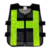 ราคา BEST ONE เสื้อกั๊กสะท้อนแสง เขียวตาข่ายดำ ซิป 23 นิ้ว (YD11565)