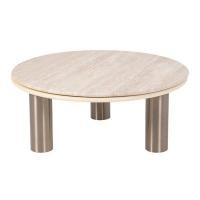 ราคา MODERNFORM โต๊ะข้าง รุ่น ELSA ขาสแตนเลสทองรมดำ TOP หินอ่อนสีเหลือง ขนาด DIA90xH30CM (YD14922)