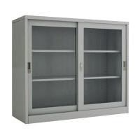 ราคา THAI SUN SPORT ตู้เอกสารบานเลื่อนกระจก รุ่น SH0038 3ฟุต สีเทา (YA08462)