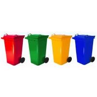 ราคา ถังขยะสูงมีล้อฝาเรียบ 240 ลิตร เหลือง (0002424)