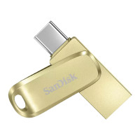 ราคา SANDISK แฟลชไดรฟ์ 256GB USB 3.2 Gen1 Type C/Type A โลหะ สีทอง (4095481)