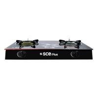 ราคา SCE+ เตาแก๊สหัวคู่ หน้ากระจก รุ่น GG1 สีดำ (Y098361)