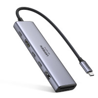 ราคา UGREEN อุปกรณ์ Type-C to HDMI+USB-A+Type-C+SD 7 in 1 รุ่น 45521 (4096156)
