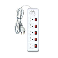ราคา รางปลั๊กไฟ มอก. 5ช่อง 5สวิตช์ 10เมตร CSC AM155-10m pcs (YA16819)