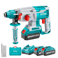 ราคา TOTAL สว่านโรตารี่ 26 มม. ไร้สาย 20V มอเตอร์ไร้แปรงถ่าน (แบต 2 ก้อน + แท่นชาร์จ) รุ่น TRHLI202287 (YA27068)