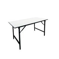 ราคา STG โต๊ะพับพ่นขาดำ หน้าเมลามีน สีขาว ขนาด 120x45 ซม. (YB02217)