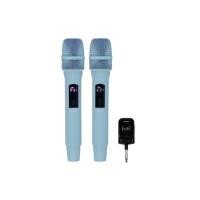 ราคา SHERMAN ไมโครโฟนคาราโอเกะ ไร้สาย MIC-160 ชุด สีฟ้า (YD17749)