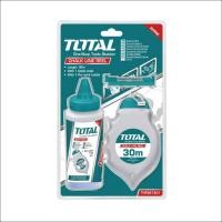 ราคา TOTAL บักเต้าสีเส้น + ผงชอล์ค + ระดับน้ำจิ๋ว 3 ตัวชุด ยาว 30 เมตร รุ่น THT661301 ( Chalk Reel ) (Y052095)