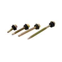 ราคา PK สกรูปลายสว่านหัวหกเหลี่ยมหัวหกเหลี่ยมแหวนยาง ขนาด 10 x 1.1/2 นิ้ว (บรรจุ 1 กล่อง) (YD15875)
