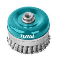 ราคา Total แปรงลวดถ้วย ถักเปีย ขนาด 4 นิ้ว (เกลียว M10 x 1.5) รุ่น TAC32042 ( Steel Wire Brush ) (YA25607)