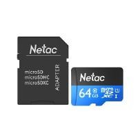 ราคา NETAC ไมโครเอสดีการ์ด P500 Standard MicroSDHC ความจุ 64GB U1/C10 up to 90MB/s, retail pack with SD Adapter (YA37750)