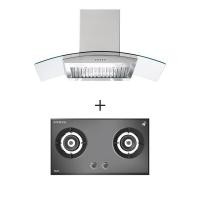 ราคา TECNO+ ชุดเซ็ทเตาแก๊ส 2 หัวเตา แบบฝังเฟอร์นิเจอร์ กระจกนิรภัย 78 ซม. รุ่น TNP HB 207846 GB พร้อมเครื่องดูดควันกระโจม 90 ซม. สแตนเลส รุ่น TNP HD 90 MA (Y018860)