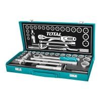 ราคา TOTAL บ๊อกซ์ชุด 24 ชิ้น ขนาด 1/2 นิ้ว รุ่น THT141253 ( Socket Set ) ชุดบล็อค ชุดประแจบล็อก (Y052219)