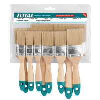 ราคา TOTAL แปรงทาสี ขนขาว ด้ามไม้ อย่างดี 9 ตัวชุด รุ่น THT8414091 ( 9 Pcs Paint Brush Set ) (YA25655)