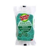 ราคา SCOTCH-BRITE แผ่นใยขัดพร้อมฟองน้ำ รุ่น สครับดอท สีเขียว (0009945)