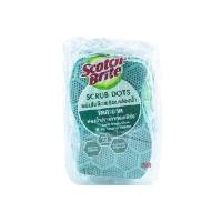 ราคา SCOTCH-BRITE แผ่นใยขัดพร้อมฟองน้ำ รุ่น สครับดอท สีเขียว (แพ็ค 4 ชิ้น) (0096534)