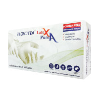 ราคา MICROTEX ถุงมือยางธรรมชาติ ชนิดไม่มีแป้ง สีขาว ไซส์ L (กล่อง 100 ชิ้น) (YA39080)