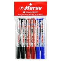 ราคา HORSE ปากกาไวท์บอร์ด รุ่น H-22 คละสี ขนาด 2 มม. (แพ็ค 6 ด้าม) (1000914)
