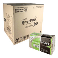 ราคา RIVERPRO กระดาษเช็ดมือ V-FOLD สีน้ำตาล รุ่น ECO UNBLEACH (24 แพ็ค/ลัง) (YC28608)
