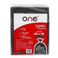ราคา ONE ถุงขยะรีไซเคิลหนาพิเศษ สีดำ ขนาด 28x36 นิ้ว แพ็ค 1 กก. (0098523)