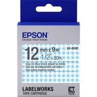 ราคา EPSON เทปพิมพ์อักษร รุ่น LK-4CAY ขนาด 12 มม. อักษรสีเทา พื้นฟ้าใส (8002553)