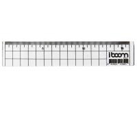 ราคา ไม้บรรทัด 16 cm iboom IB2003 ใสแข็ง หนา 2 mm กริดใหญ่ ( (Y005787)