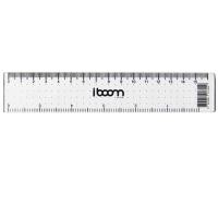 ราคา ไม้บรรทัด 16 cm iboom IB2013 ใสแข็ง หนา 2 mm จุดไข่ปลา (Y005792)
